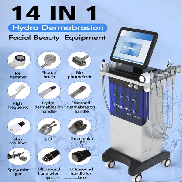 Machine hydrofaciale Microdermabrasion Jet d'oxygène Aqua Peeling Hydratant pour le visage Diamant Dermabrasion Salon Usage domestique