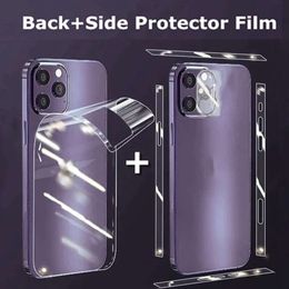 Film Hydrogel pour iPhone 14 Pro Max, Film de protection d'écran arrière, pas du verre, pour iPhone 13 Mini 12 13 Pro Max 14 Pro 15Pro Max