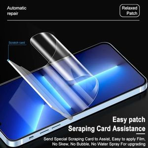 Hydrogel Film Screen Protectors Volledige Cover voor IPhone 12 13 Pro Max Mini 11 14 Pro XS XR X 6 7 8 Plus SE Voor- en achterkant Niet gehard glas