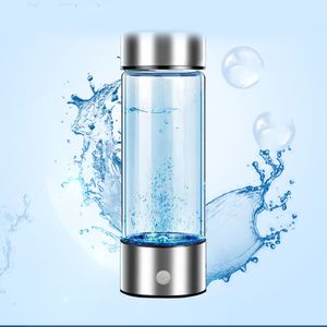 Hydrogen-Rich Water Bottle Ionizer 420ML 3Mins Alkaline Maker Generator Super Antioxidants ORP Hydrogen Bottles Rechargeable 5 colors