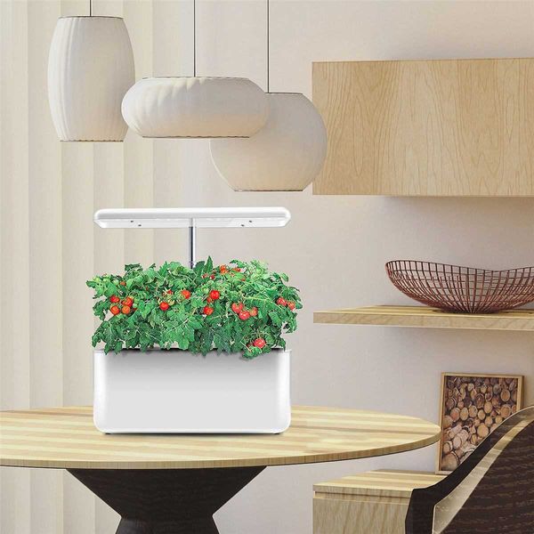 Caja de sistema hidropónico, luz de cultivo de espectro completo inteligente, cultivo sin tierra, maceta de jardín interior, lámpara de cultivo, macetas de vivero 210615