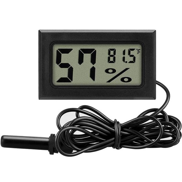 Hygromètre compteur de température d'humidité thermomètres d'aquarium de reptiles numérique LCD compteur d'humidité intérieur extérieur jauge pour réservoir