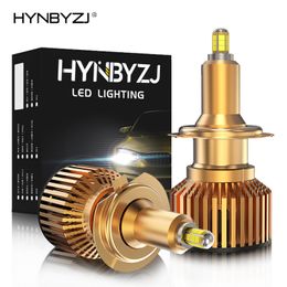 HYNBYZJ 25000LM H7 BALBES DE SHIGHT LED HB3 9005 HB4 9006 H1 H8 H11 LED 6 côtés 100W 3D 360 degrés Auto Fog Lights Turbo Lampe