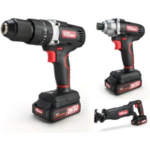 Hyper Tough 20V Impact Driver 2Speed Hammer Drill alternative Saw Bundle 15AH Lithiumion Batteries Chargers 240407