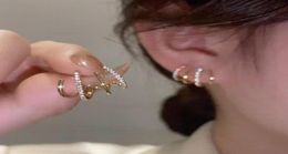 Clous hypoallergéniques boucles d'oreilles à quatre griffes cristal strass 925 argent aiguille Bling fête boucle d'oreille cadeaux pour femmes bijoux Accessori2870773