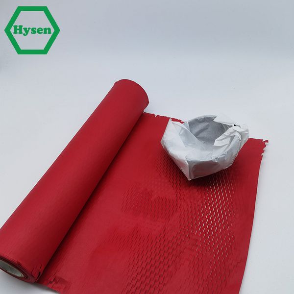 Hysen Red en nid d'abeille pour art artisanal fait à la main Améliorer l'efficacité de l'emballage papier d'emballage respectueux de l'environnement en nid d'abeille kraft