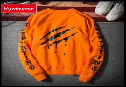 HYWEACVAR Fashion Mens Skateboards Sweatshirts Hoodie KEEP TRYING Gothic Printed Long Sleeve Hoody Clothing8458271
