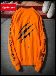 HYWEACVAR Fashion Mens Skateboards Sweatshirts Hoodie KEEP TRYING Gothic Printed Long Sleeve Hoody Clothing8178357