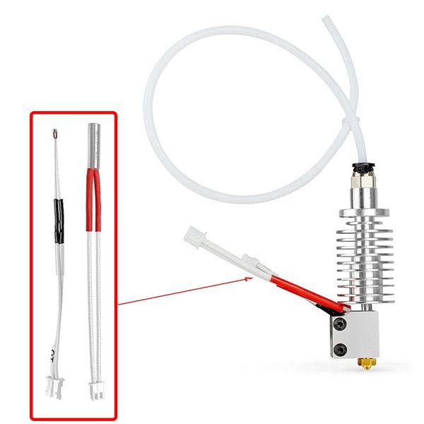 Hzdadeve1 Anycubic Kobra Plus / Max Vyper 24V 40W Tube de chauffage 3D CARTRILLE IMPRIDER THERMISTOR THERMISTOR NTC 100K TEMPEUR 3950