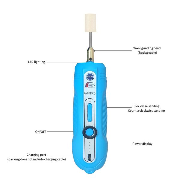 Écran LCD HZY G-07PRO outil de dissolvant OCA Glue avec écran de poussière verte Affichage LED Affichage Polarisé pour réparation de téléphone mobile