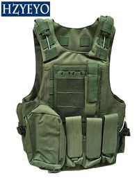 Hzyeyo Camouflage Hunting Mabet CS Chasse Military Tactical Vest Wargame Body MOLLE Armor Équipement d'extérieur 5 Colors7663823