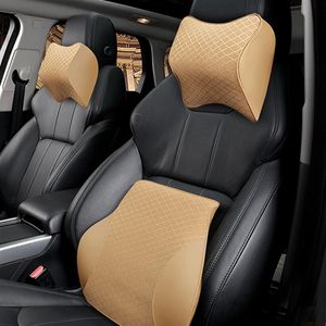 HZYEYO Coussins de siège de voiture en mousse à mémoire de forme Support de taille pour le cou Coussin Massage Oreiller pour le dos Supporte les accessoires auto T-2087301r