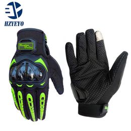 HZYEYO Motorfiets Handschoen Moto PVC Touch Screen Ademend Powered Motorbike Racing Rijden Fiets Beschermende Handschoenen Zomer H-208236c