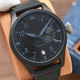 I-3 Montre de luxe relojes para hombre 40 42 44 mm Movimiento automático de la máquina Caja de acero fina Correa de cuero Reloj de lujo Relojes de pulsera 272U