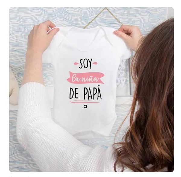 Je suis papa fille, vêtements pour bébés filles, combinaison d'été à manches courtes pour nouveau-né, body unisexe pour bébé, cadeaux de fête des pères