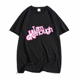 Ik Ben Kenough Barbenheimer Hot Pink Barbiee T-shirts 100% Cott T-shirt Mannen Zomer Losse Grafische T-shirts Casual O-hals 80138 D3EM #