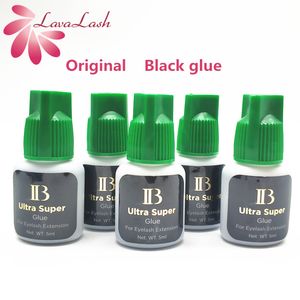 Envío gratis i-beauty 5 botellas / lote IB Ultra super Glue Individual de secado rápido extensiones de pestañas pegamento tapa verde 5ml Lash