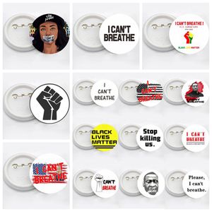 JE NE PEUX PAS RESPIRER Broches Black Lives Matter Parade Broches George Floyd Trump USA Drapeau Pin Badge Party Favor 14styles RRA3144