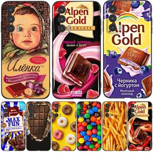 Voor Motorola Edge 20 Lite Pro 5G Case Phone Back Cover Silicone Zwart Tpu ChoColate Voedselpakket