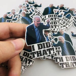 IK DEED DAT! 100 stcs VS president Biden Stickers niet-willekeurig voor autobagage Bagage Sticker Laptop Skateboard Motor Waterbottel Snowboard Wandstickers Kids Geschenken