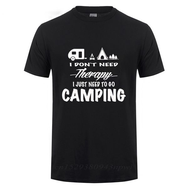 No necesito terapia Camping camiseta Life Camp S camiseta Happy Funny Traveler National Forest Graphic Tee 210706