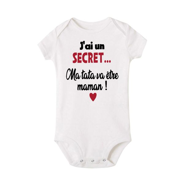 J'ai un secret, ma marraine va être maman de bodys de bébé vêtements unisexes pour nourrissons de combinaison idéal pour annoncer une grossesse