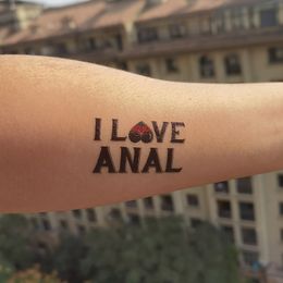 I Love Anal - Cuckold Tijdelijke Tattoo Fetisj voor Hotwife cuckold