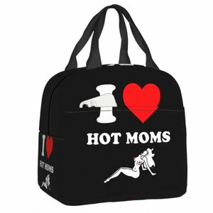 Ik hou van hete moeders geïsoleerde lunchbase tas voor vrouwen kinderen draagbare koelere thermische lunchbox buiten eten picknick ctainer tassen i8fw#