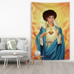 Ik hou van ijskruiden hangende tapijt rapper Jezus bedrukte slaapzaal of slaapkamer achtergrond doek esthetische woningdecoratie
