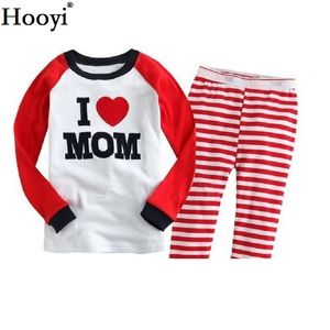 I Love Mam B Meisjes Pyjama Sets Bedgown Nighty Children Nightdress Pyjama Kinderen Nachtkleding Kleding Thuis 100% Katoen PJ's 210413