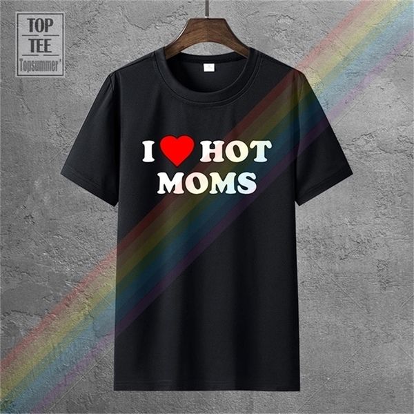 Camiseta I Love Moms para mujer, camiseta de marca Hipster, moda Harajuku Kawaii Punk, camisetas con personalidad a la moda para mujer, camiseta 220323