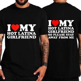 J'aime ma copine j'aime mon t-shirt de copine latina y2k t-shirt pour hommes à manches courtes t-shirts de mode Harajuku 240322