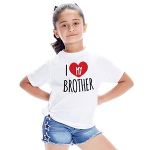 J'aime ma soeur/frère T-shirt enfants frère soeur tenue Treasure T-shirt manches courtes été ins mode col rond T-shirts pour filles et garçons