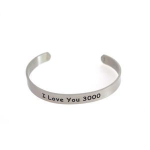 Je t'aime 3000 Bracelet manchette Couple Bracelet haute qualité gravé meilleures chiennes Bracelets bijoux ami cadeaux Q0719