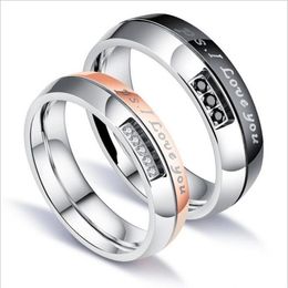 Ik hou van je paar ring roestvrij stalen ringen voor vrouwen mannen liefhebbers beloven ring sieraden bruiloft verlovingsgeschenken316g