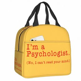 Ik ben een psycholoog Nee, ik kan je gedachten niet lezen Lunchtas Psycholoog Thermische koeler Geïsoleerde lunchbox voor dames Voedselzakken voor kinderen 06q5 #