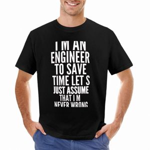 Ik ben een ingenieur om tijd te besparen, laten we aannemen dat ik nooit wrg T-shirt esthetische kleding anime kleding mannen grafische t-shirts F9xu#