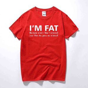 Je suis gros parce que chemise-drôle votre mère plaisanterie offensive blague Biscuit haut à la mode t-shirt cadeau t-shirt coton à manches courtes R230914