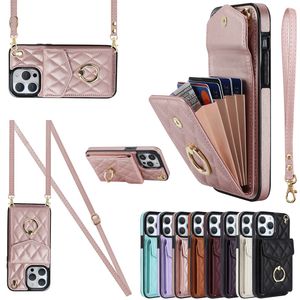 I Phone 15 Leren telefoonhoes Geschikt voor Apple 14 Fashion Card Protection Case Nieuwe Crossbody telefoonhoes