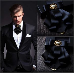 I-Remiel Style britannique multi-couche tissu noeud papillon mariage marié col formel chemise robe cravate cravate vêtements accessoires 240314