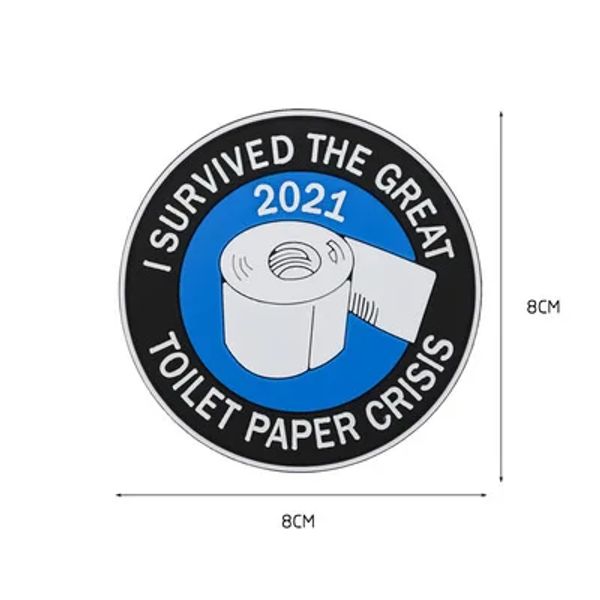 J'ai survécu au grand papier toilettes TP Crisis 2020 Broidered Patches Army Military Stickers on Clothes Patch Badge