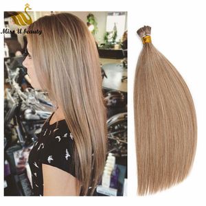 I Tip Extensions de cheveux pré-collés Noir Brun Blond Couleur Haute Qualité HumanHair