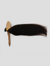 Extensiones de cabello con punta, cabello humano, cabello brasileño Real, queratina, fusión en frío preconsolidada, Color Natural, 10gs, 100g8503776