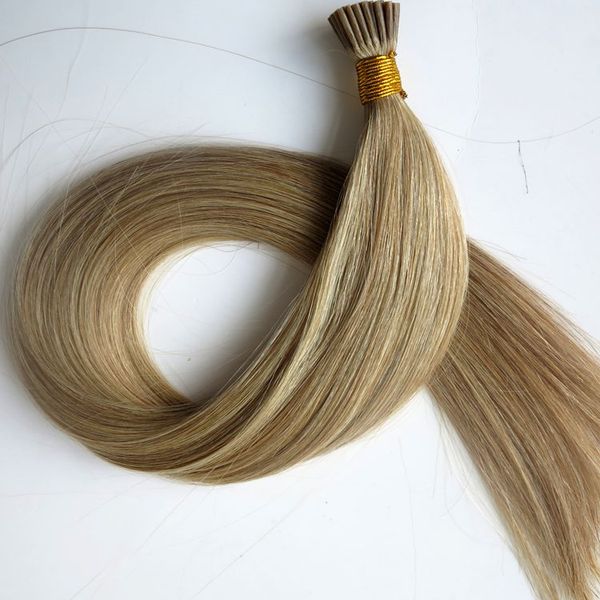 Extensions de cheveux humains brésiliens pré-collés I Tip, 50g, 50 brins, 18, 20, 22, 24 pouces, produits capillaires indiens lisses M8613