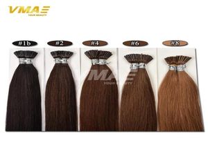 I Tip Pre Bonded Keratine Capsule Human Hair Extensions Natuurlijk Zwart Lichtbruin Blond Goud Kleur Maleisisch Maagdelijk Remy Haar Fact4634523