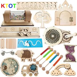 Je joue des accessoires de bricolage animées apprentissage de l'éducation du jeu de conseil d'administration Baby Activity Board Composants en bois S516