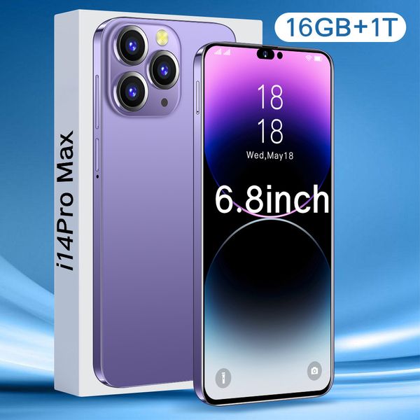 I14Promax Cross-Border Hot en stock 4G Android 2 16 Smartphone de 6,3 pouces Écran HD complet Livraison du commerce extérieur