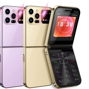 I15 Pro Dual Card Mobile Mobile Non Smartphone Flip -knop oudere 2G -telefoon