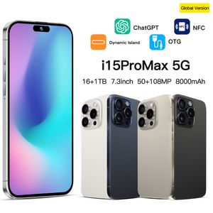 I15Promax 4G Network 6 Go128 Go NFC 6,8 pouces Android 8.1 MTK6762 Octa Core Smartphone