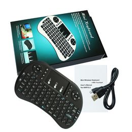I8 clavier sans fil fly air rétro-éclairage Air souris à distance avec pavé tactile portable pour TV BOX X96 TX3 mini